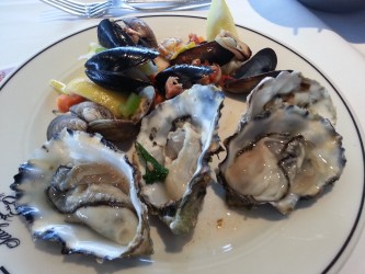 Clams and Oysters from Salty's on the Alki